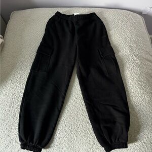 Black Aritzia Cargo Sweat Pants